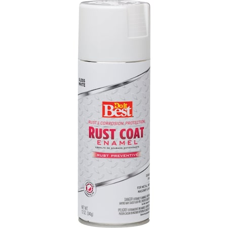 All-Source Rust Coat Enamel Gloss White 12 Oz. Anti-Rust Spray Paint 203505D